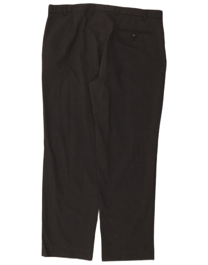 Marks & Spencer Pantalon de Costume Droit Homme W38 L31 Gris Laine