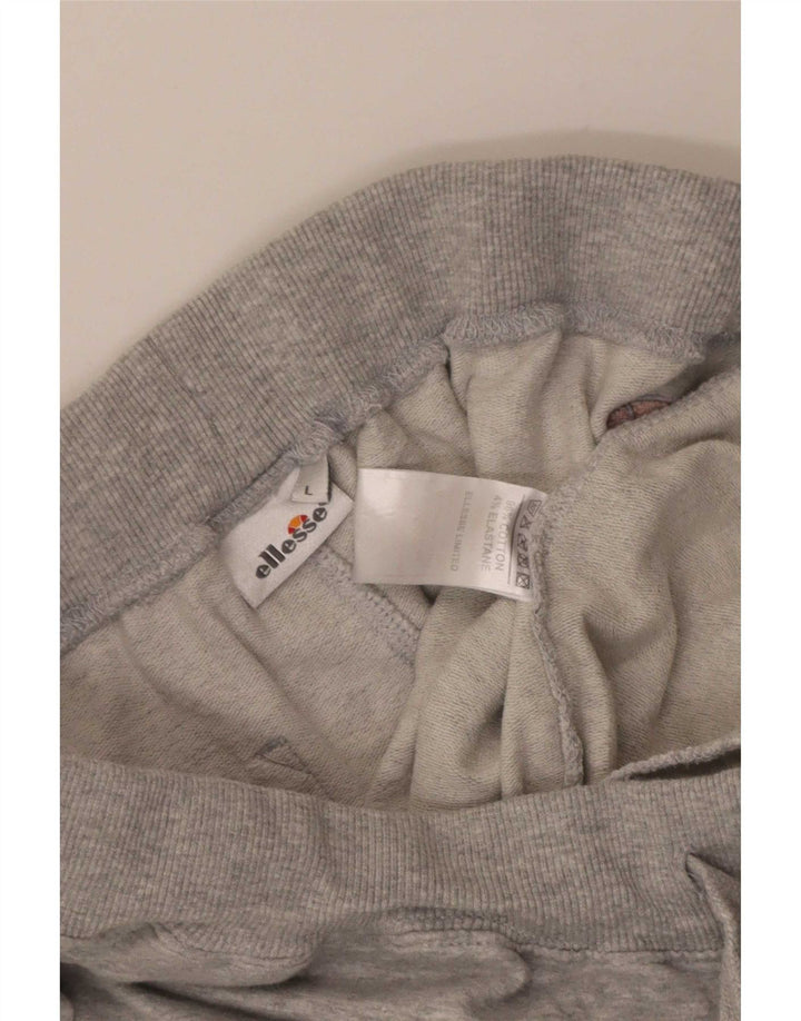 Ellesse Pantalon de survêtement pour homme Pantalon de jogging Large Gris Coton