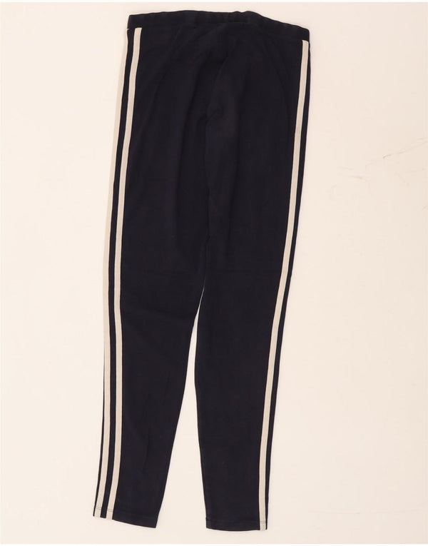 Adidas Leggings Femme UK 8 Petit Bleu Marine Coton