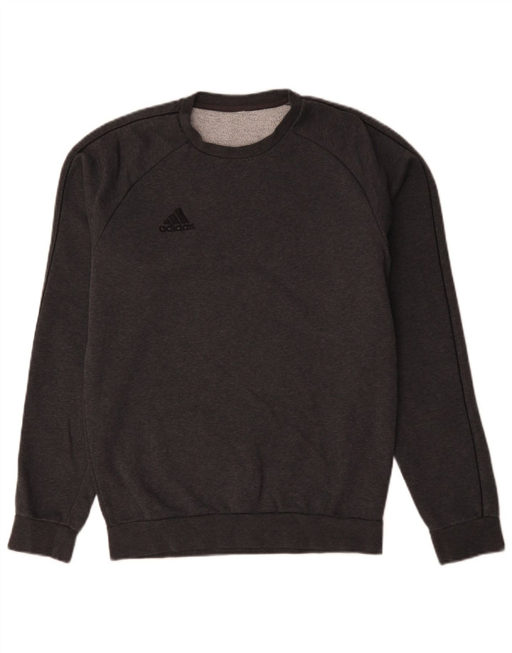 Adidas Mens Sweatshirt Jumper Petit Gris Coton
