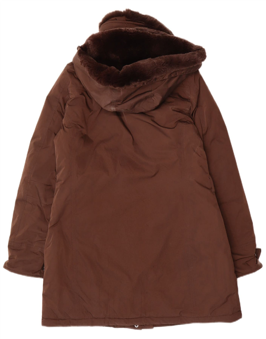 Woolrich Parka à capuche pour femme UK 44 Marron moyen Polyester