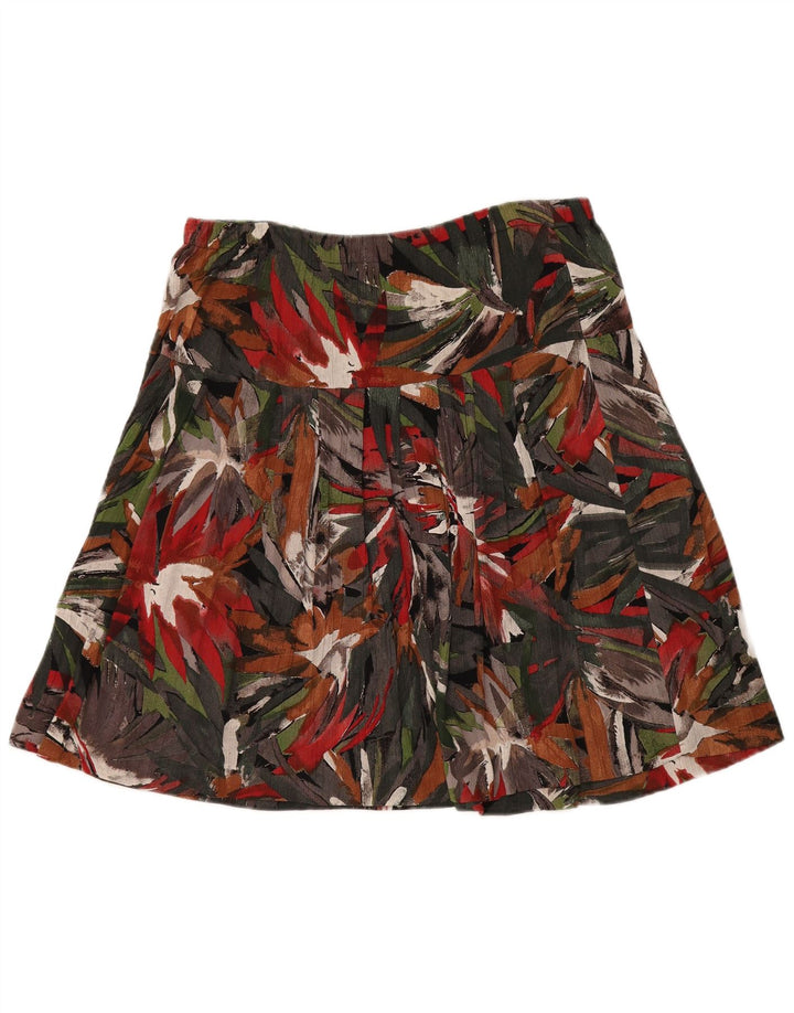 vintage Femmes Motif Abstrait Jupe A-Line W34 Grand Multicolore