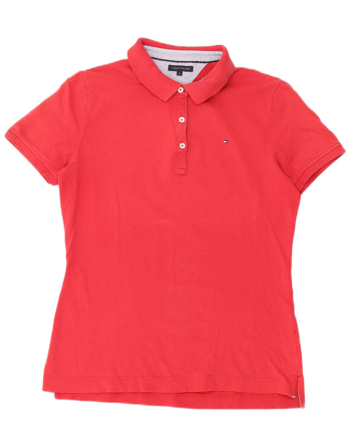Tommy Hilfiger Polo Femme UK 14 Large Rouge