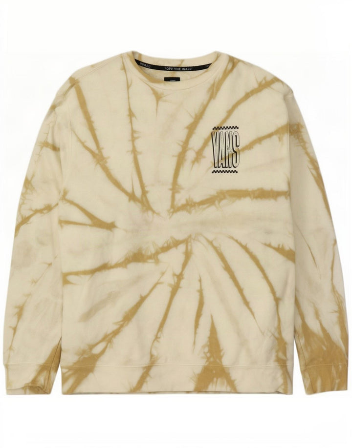 Vans Sweat-shirt graphique pour homme en coton blanc cassé Tie Dye