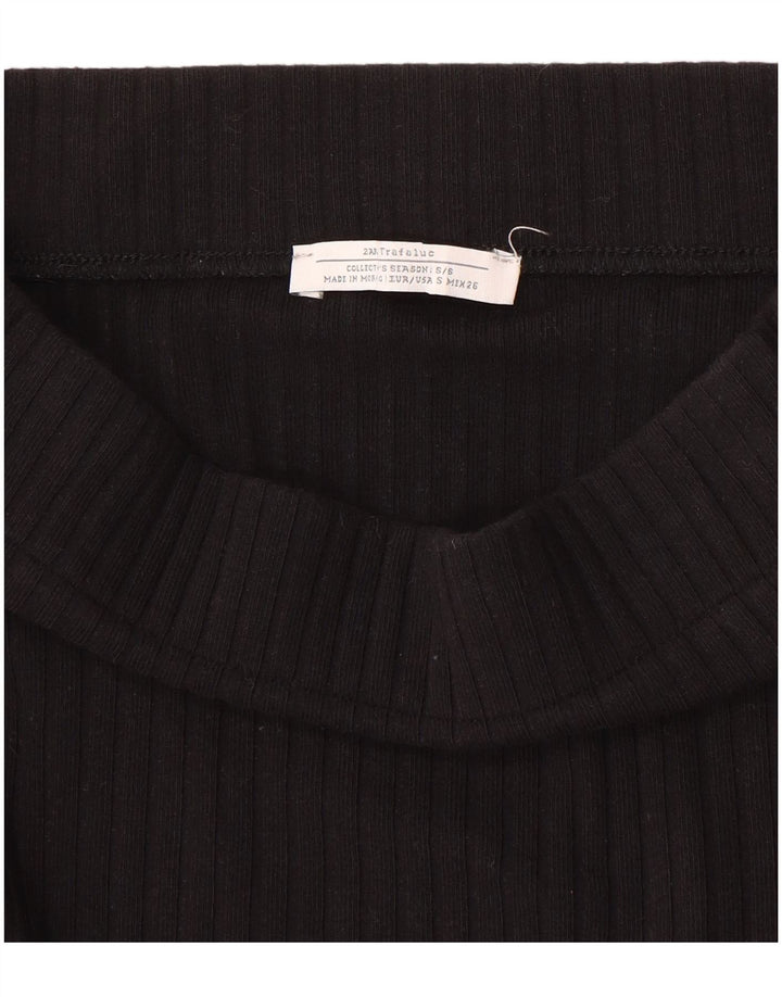 Zara Femme Jupe Midi En Tricot Petit W26 Noir