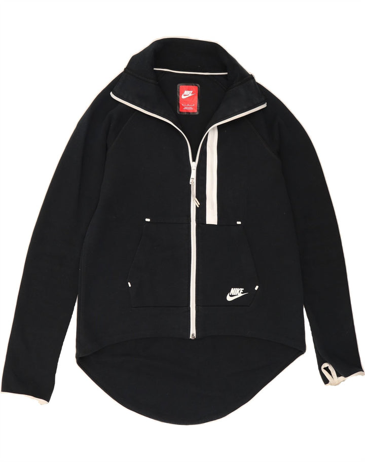 NIKE Womens Tracksuit Top Jacket UK 14 Medium Black Cotton Vintage Nike and Second-Hand Nike from Messina Hembry 
