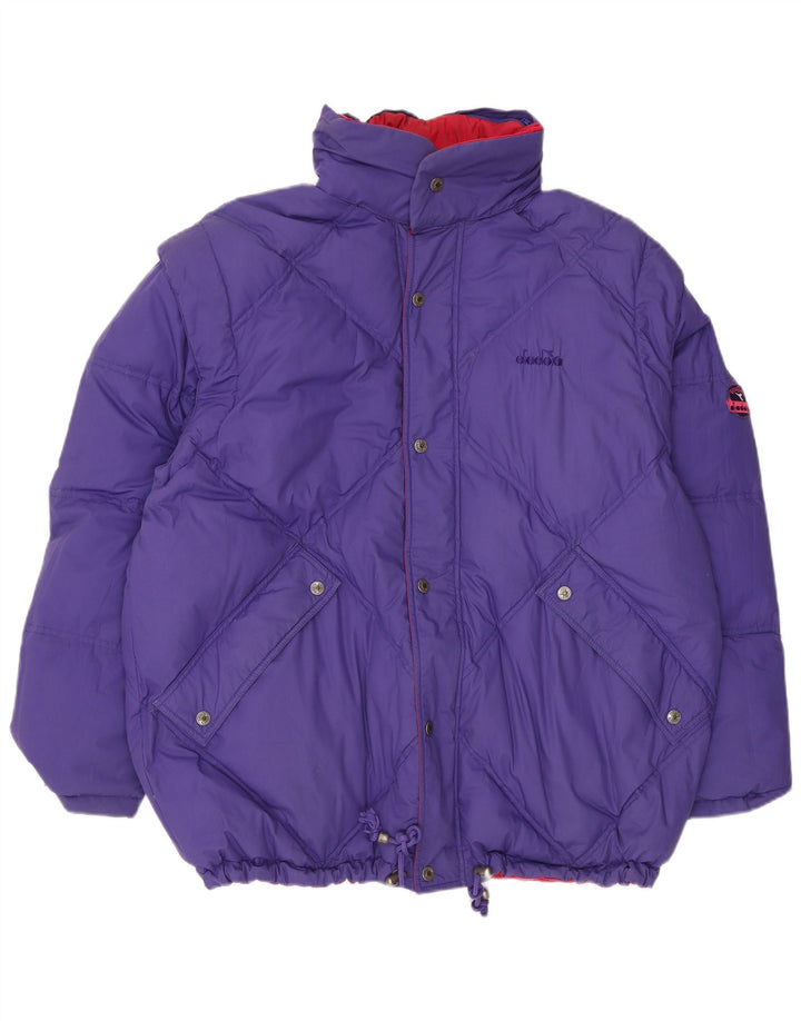 DIADORA Veste matelassée réversible surdimensionnée pour homme UK 42 XL Rouge Polyester