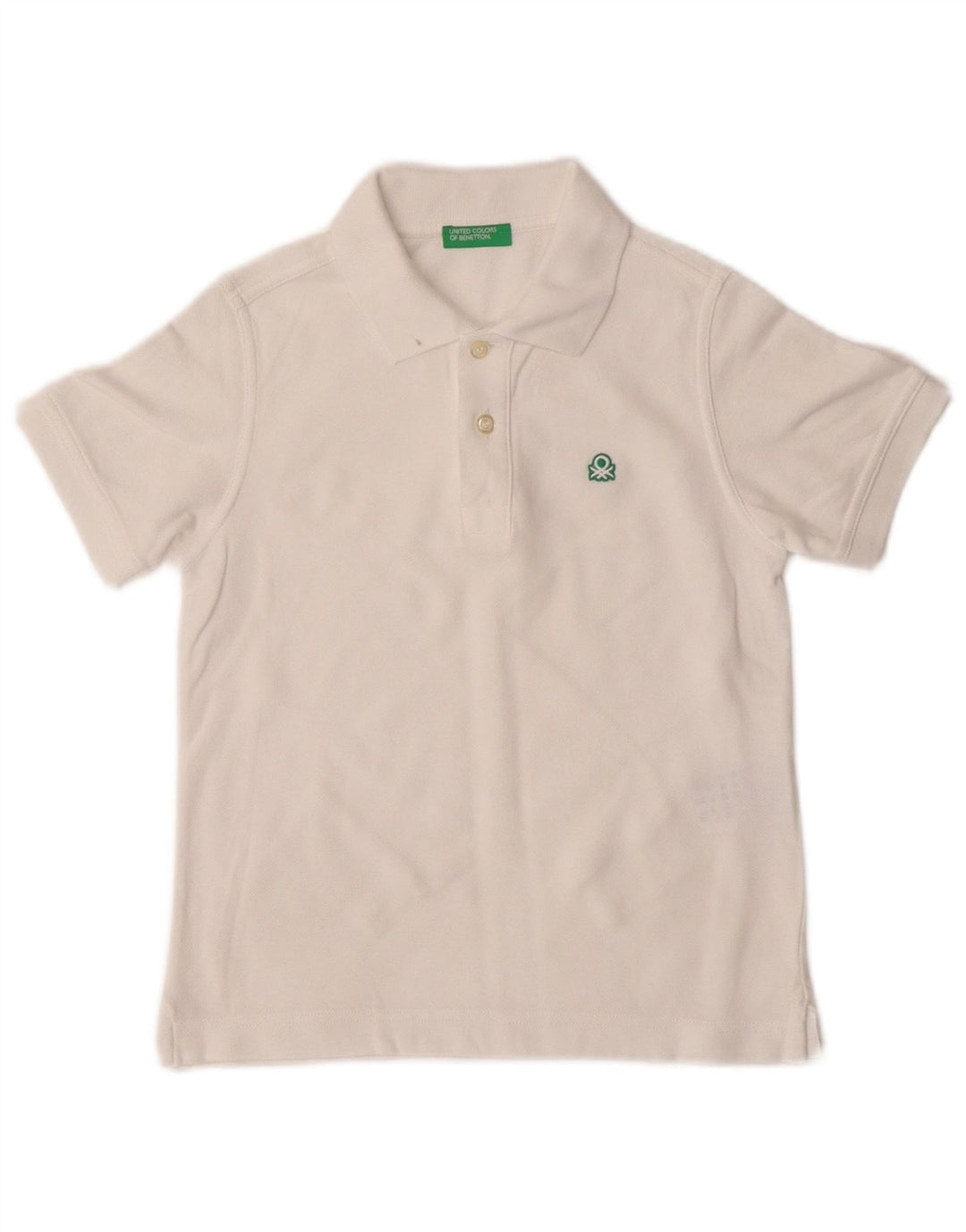 Benetton Polo Garçon 6-7 ans Petit Blanc Coton