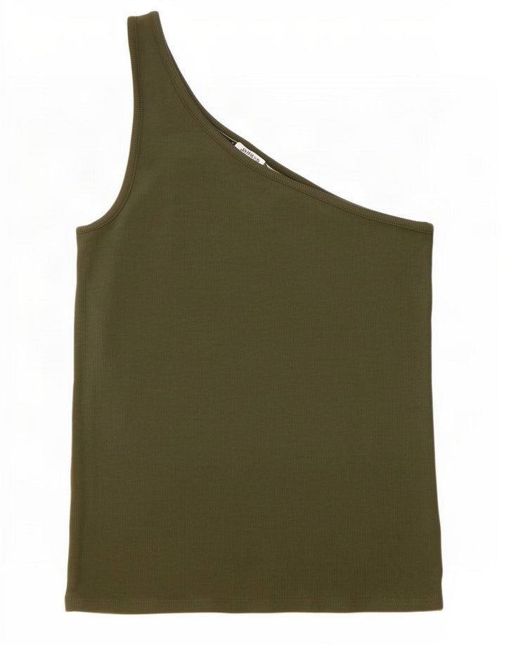 Marks & Spencer Haut asymétrique pour femme UK 12 Coton kaki moyen