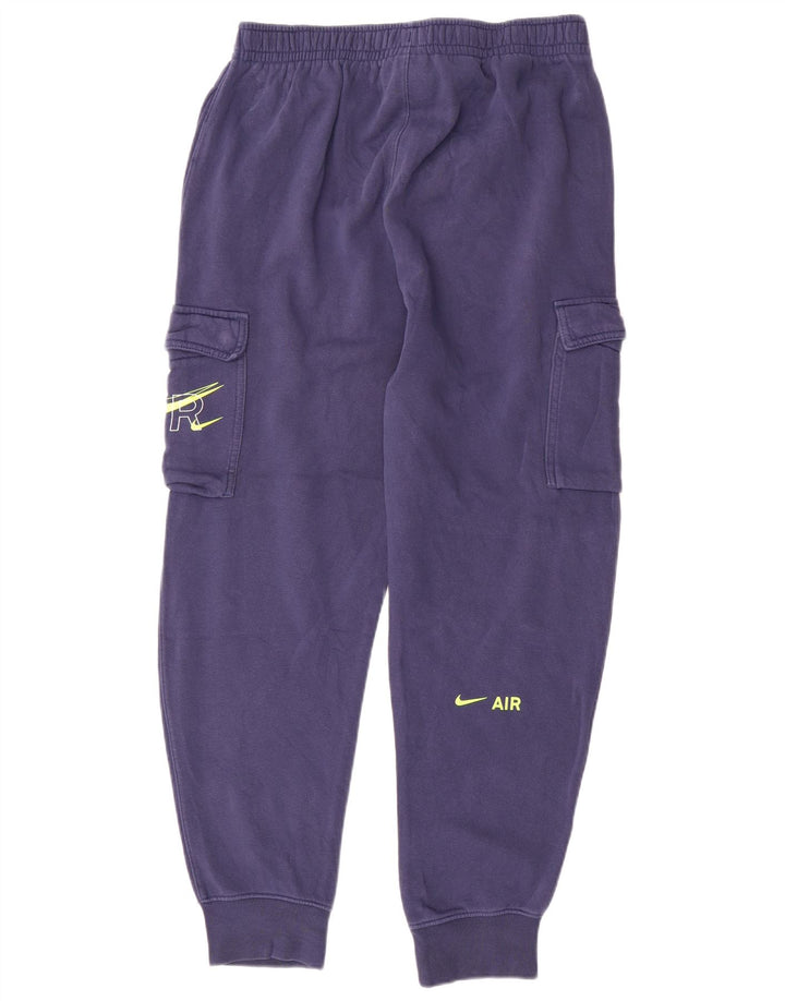 Nike Pantalon de survêtement cargo graphique pour homme en coton bleu marine Taille L