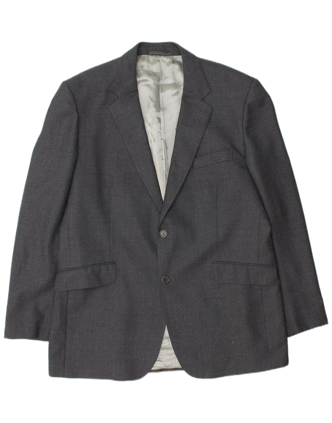 Aquascutum Veste Blazer 2 Boutons Homme UK 46 3XL Gris Laine
