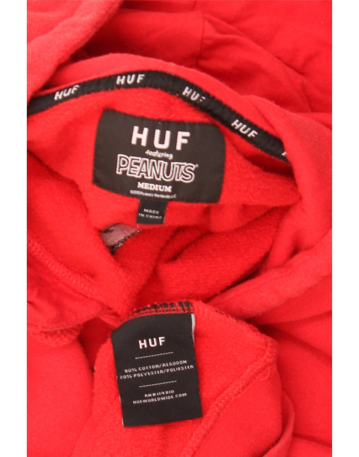 HUF Pull à Capuche Peanuts Graphic Homme Rouge Moyen Coton