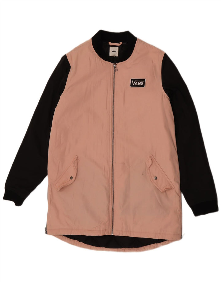 Vans Manteau coupe-vent pour femme UK 10 Petit polyester rose colour block