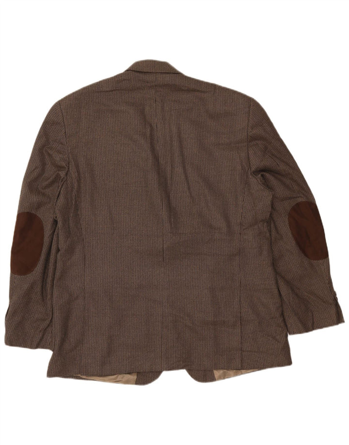 IZOD Veste blazer à 2 boutons pour homme UK 44 2XL Rayonne à fines rayures marron