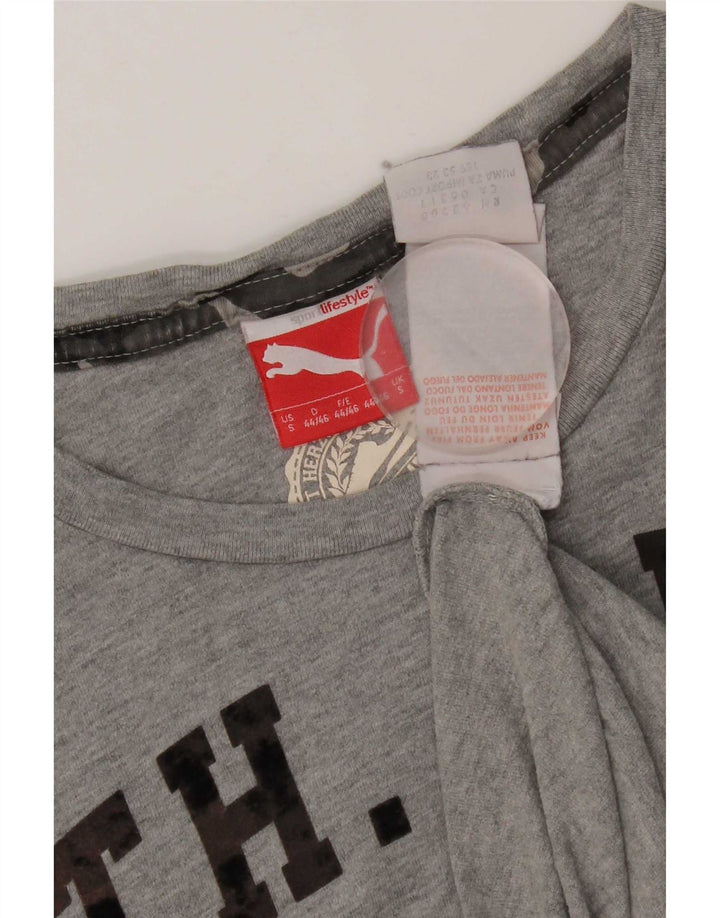 Puma T-Shirt Graphique Homme Petit Gris Coton