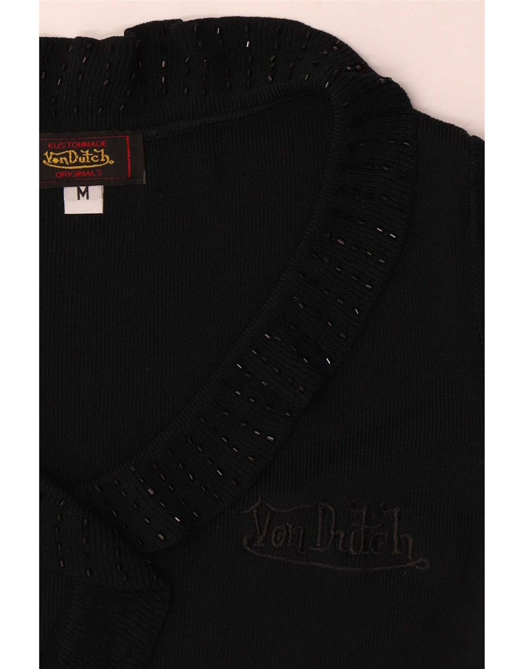 Von Dutch Womens Blouse Top UK 12 Medium Black Microfibres