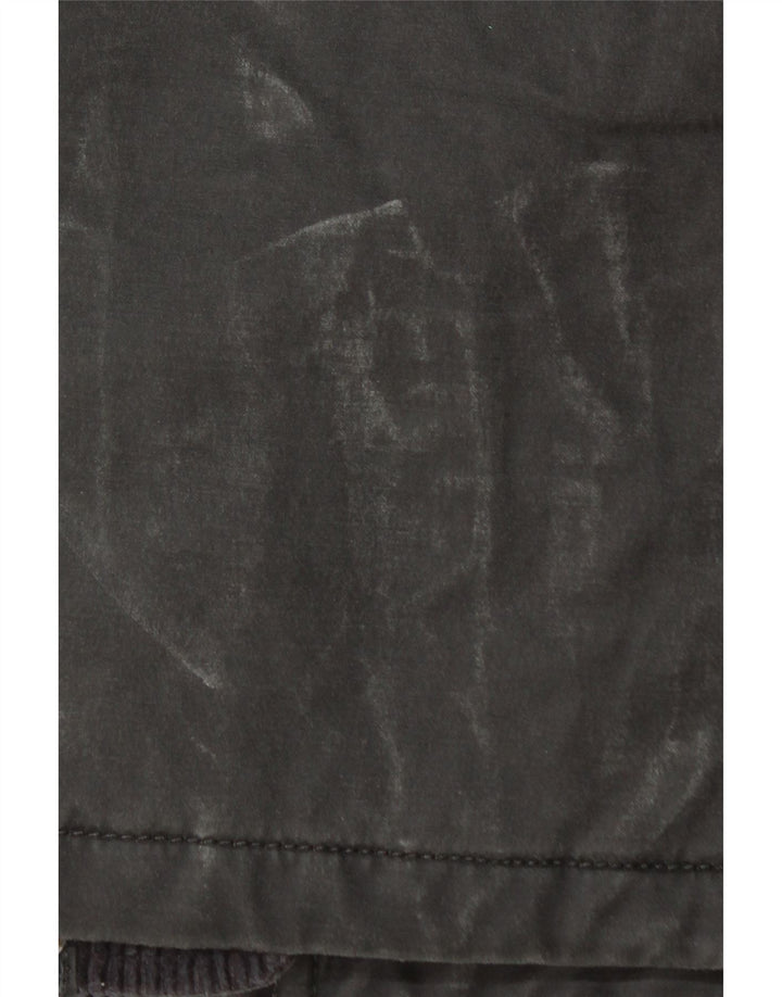 Fat Face Veste cirée à capuche militaire pour femme UK 14 Large Noir