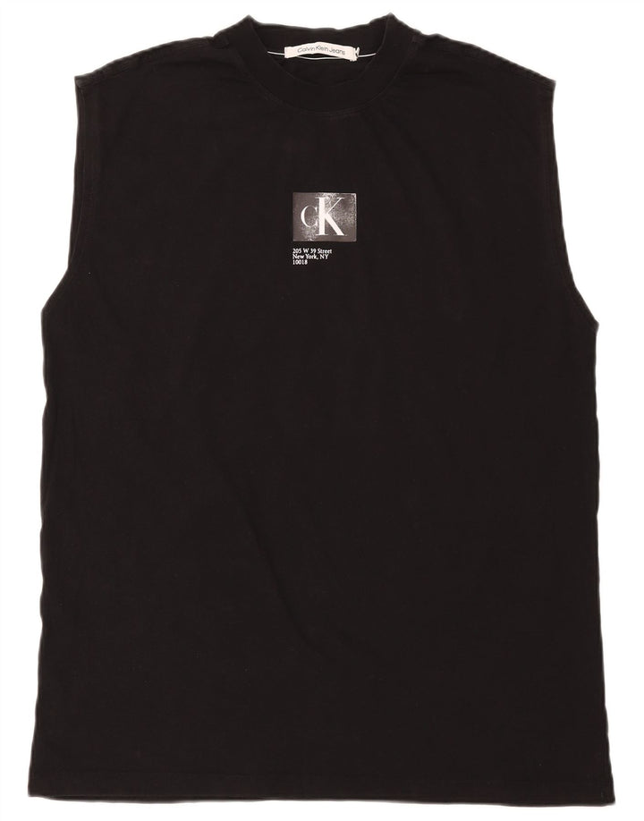 Calvin Klein Jeans Débardeur Graphique Homme Noir Moyen Coton