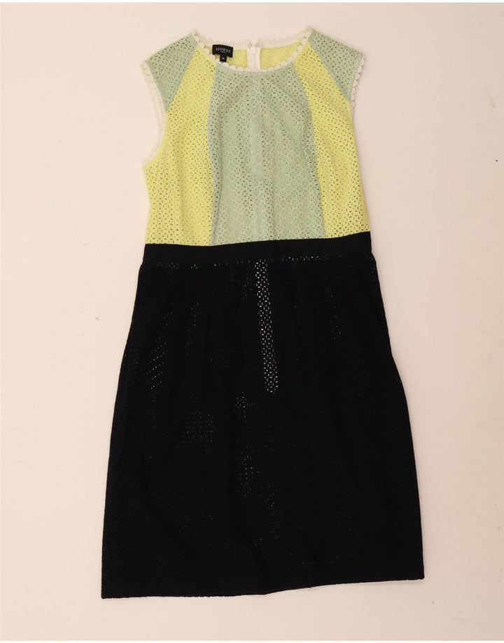 Hobbs Robe basique sans manches pour femme UK 44 Medium Multicolore Colourblock