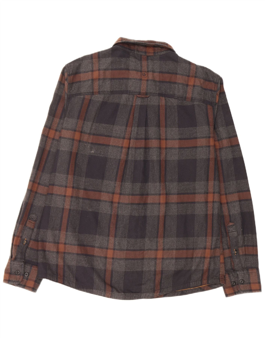 Fat Face Chemise en flanelle pour homme Grand coton à carreaux gris