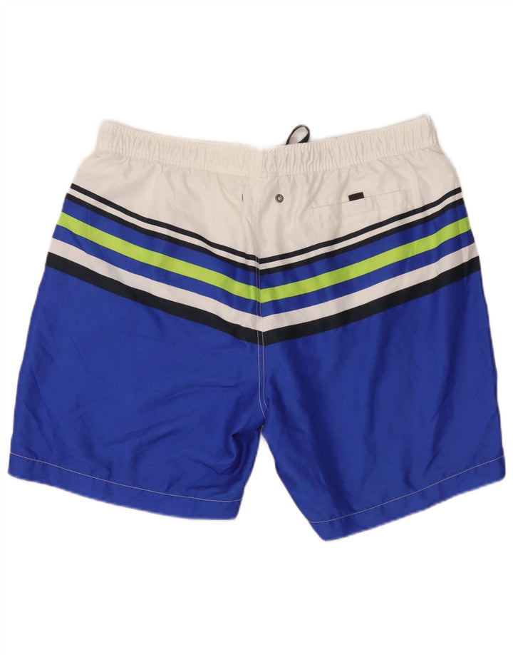 Calvin Klein Short de bain pour homme XL Bleu Colorblock Polyester