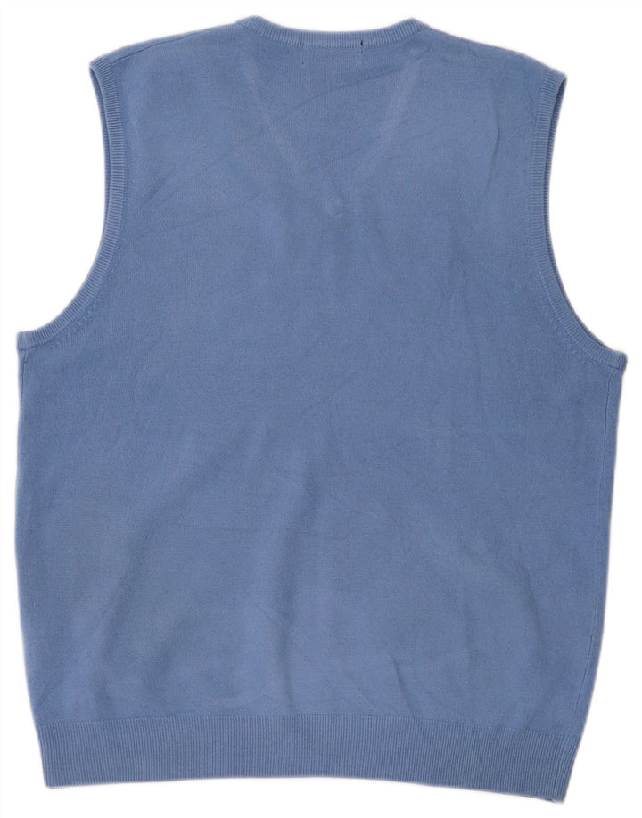 Marks & Spencer Débardeur bleu Harbor Vest pour hommes, grand acrylique
