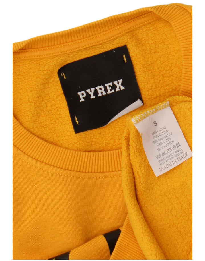 Pyrex Sweat-shirt graphique pour homme en coton jaune petit