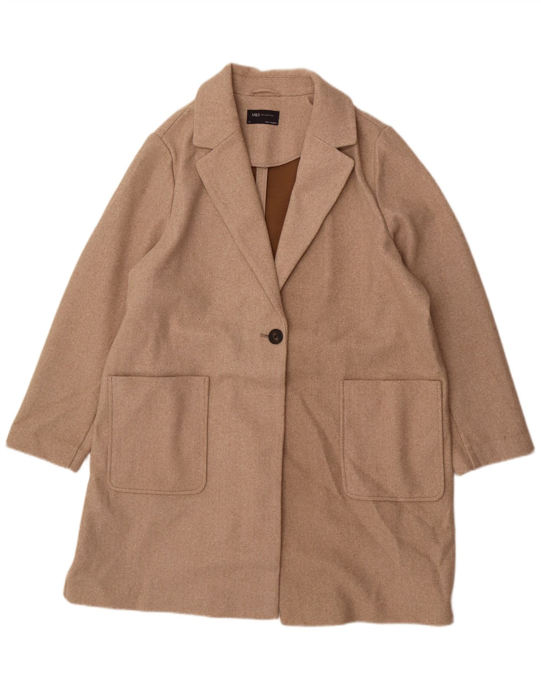 Marks & Spencer Manteau Femme UK 20 2XL Beige Polyester