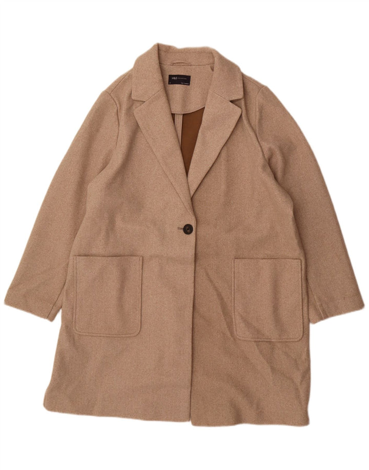 Marks & Spencer Manteau Femme UK 20 2XL Beige Polyester