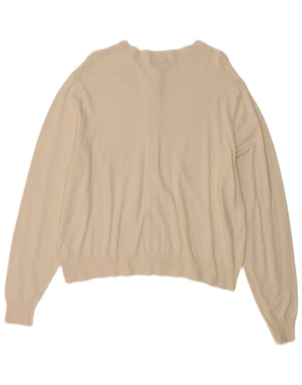 Marks & Spencer Pull Cardigan Femme UK 18 XL Beige Viscose
