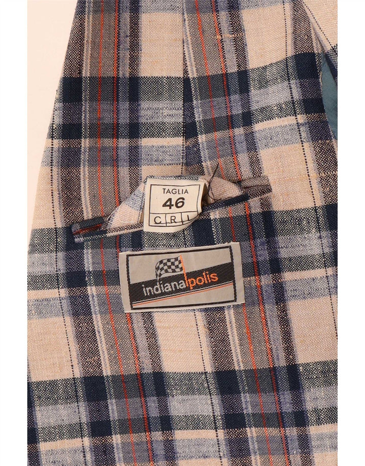 Vintage Blazer ouvert pour homme IT 46 Petit carreaux multicolores
