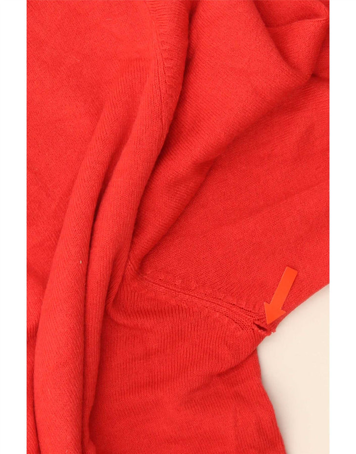 Marks & Spencer Pull à col en V Blue Harbour pour hommes, grand rouge, acrylique