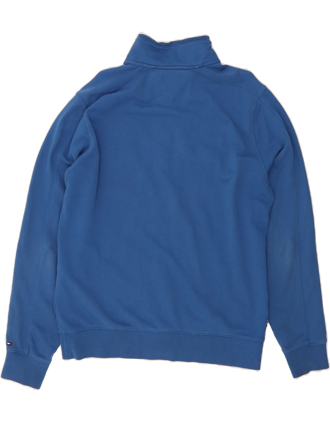 TOMMY HILFIGER Mens Graphic Tracksuit Top Jacket XL Blue Cotton Vintage Tommy Hilfiger and Second-Hand Tommy Hilfiger from Messina Hembry 