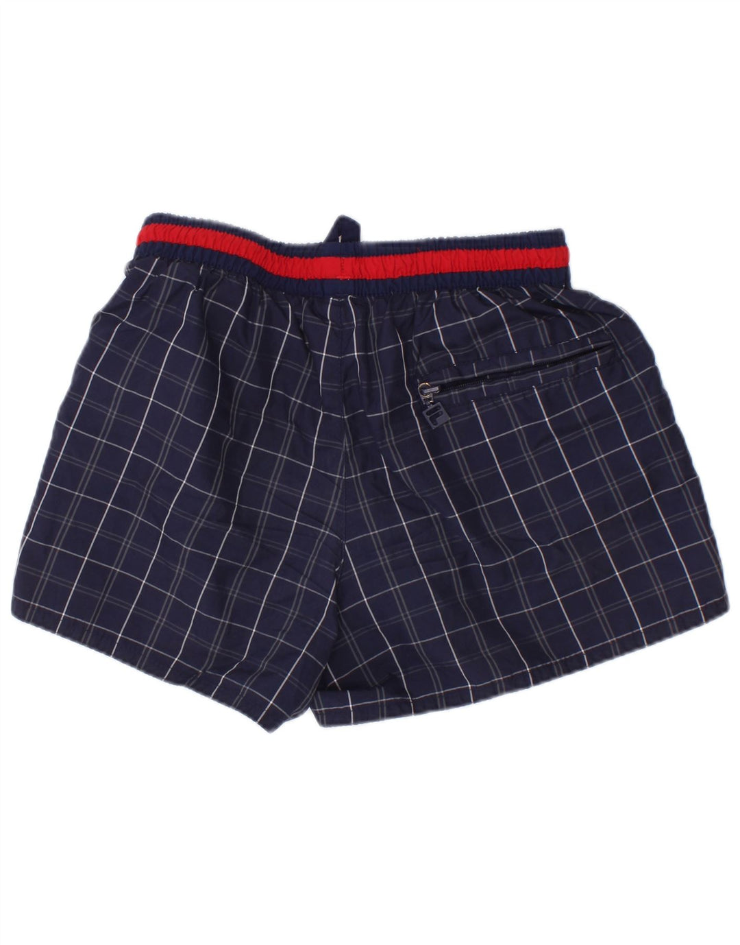 Fila Short de Bain Garçon 7-8 Ans Bleu Marine à Carreaux