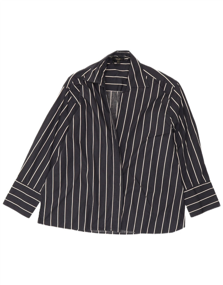 MASSIMO DUTTI Cardigan pour femme en coton rayé bleu marine moyen UK 14