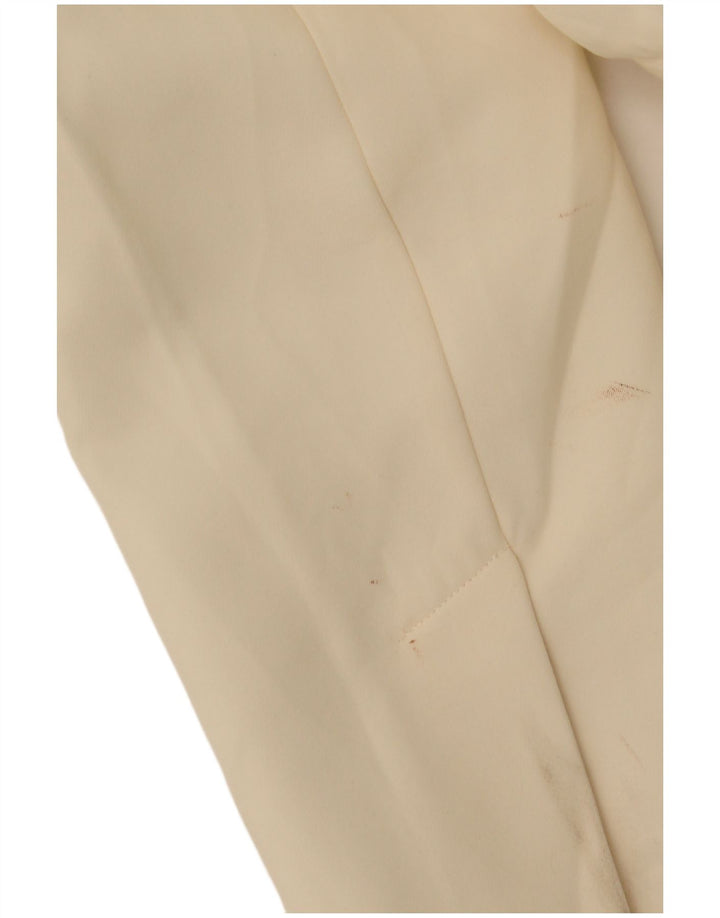 Zara Veste blazer surdimensionnée à 2 boutons pour femme UK 14 Medium Off White