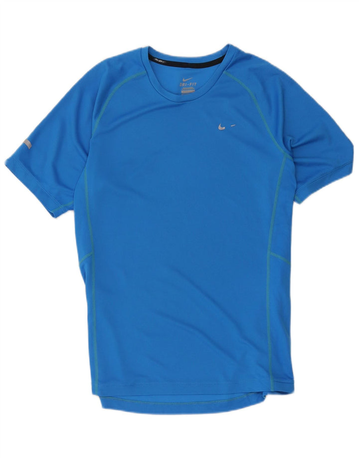 Nike Homme Dri Fit T-Shirt Haut Bleu Moyen Polyester