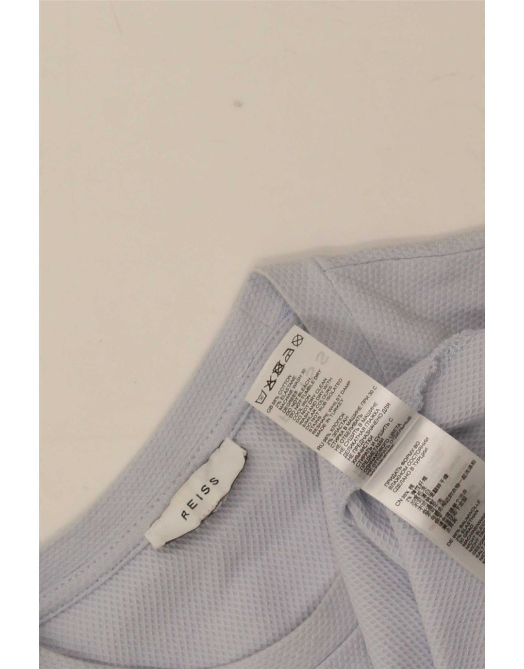Reiss T-Shirt Homme Bleu Moyen Coton