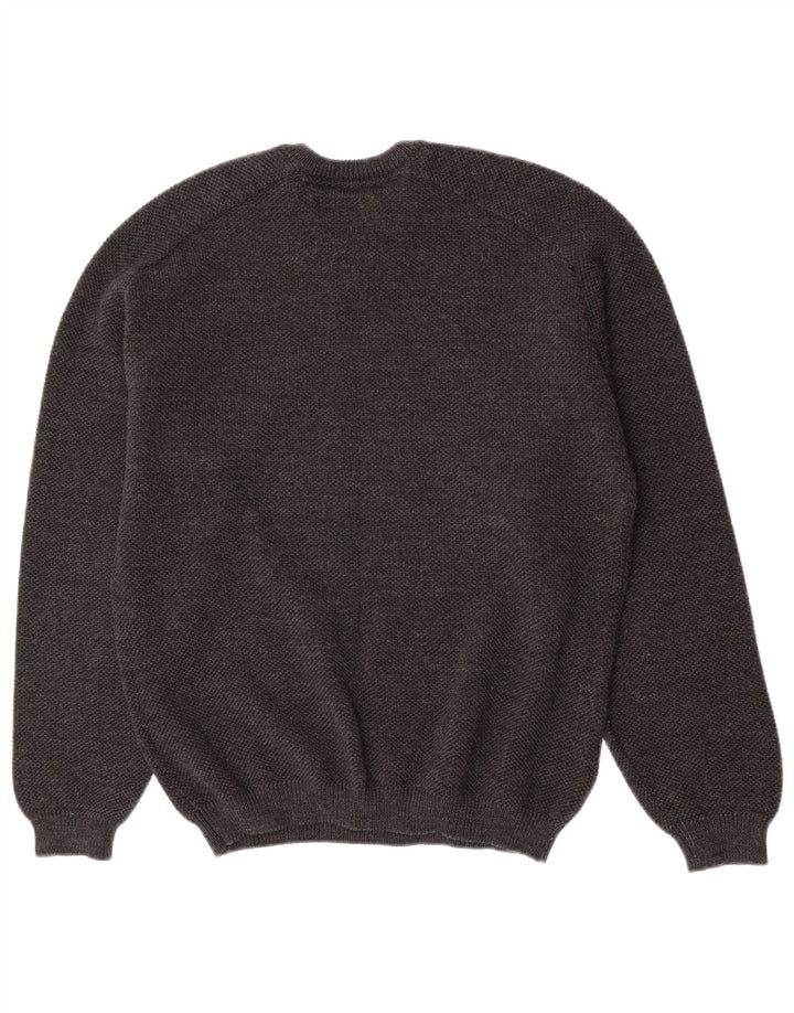 White Sails Pull Col V Homme Gris Moyen Laine Vierge