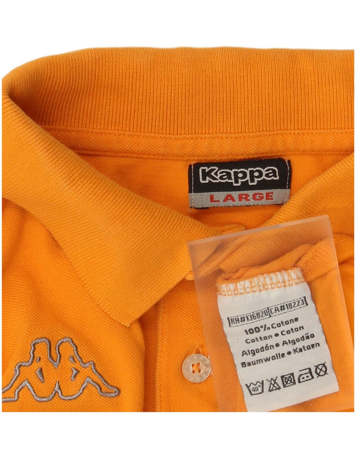 Kappa Polo Homme Large Orange Coton