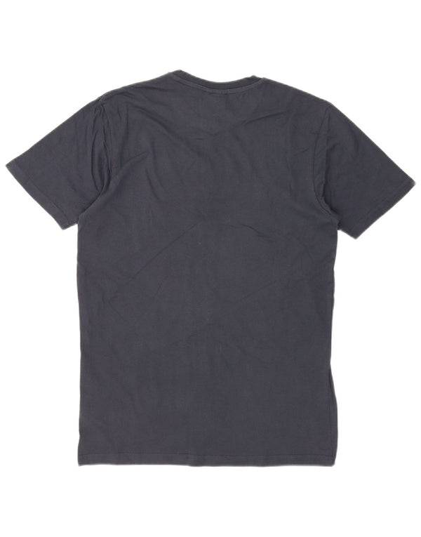 Ellesse Mens Graphic T-Shirt Top Small Navy Blue Cotton
