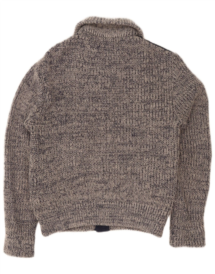 Mark Astor Pull Cardigan Homme Petit Bleu Marine Moucheté Polyacrylique