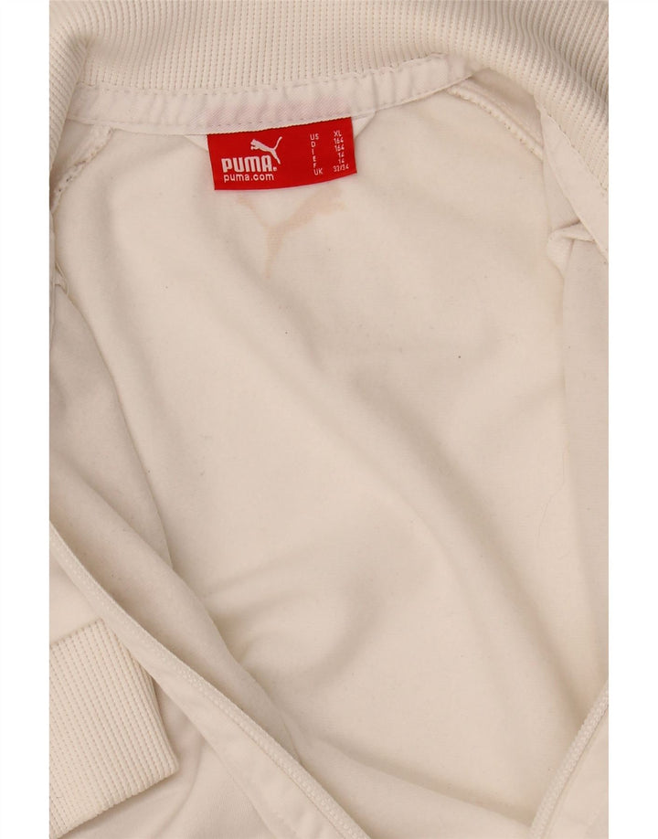 Puma Veste de Survêtement Fille 13-14 Ans Blanc