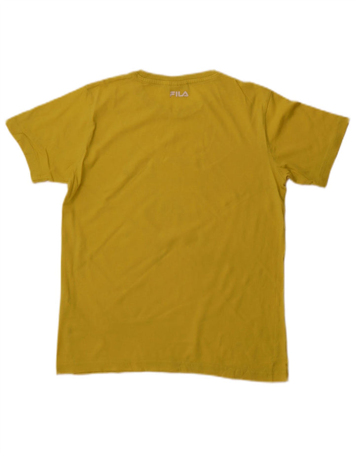 Fila T-Shirt Graphique Garçon 13-14 ans Jaune Coton