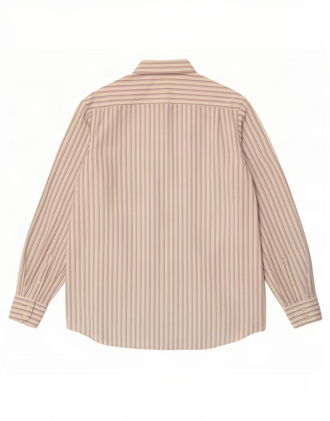 Lacoste Chemise Homme Taille 40 Coton Rayé Blanc Moyen
