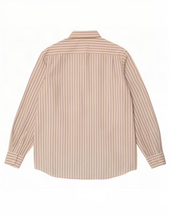 Lacoste Chemise Homme Taille 40 Coton Rayé Blanc Moyen