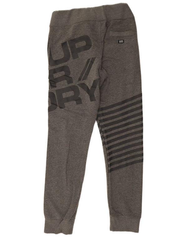 Superdry Homme Pantalon de Survêtement Graphique Joggers Large Gris Rayé Coton