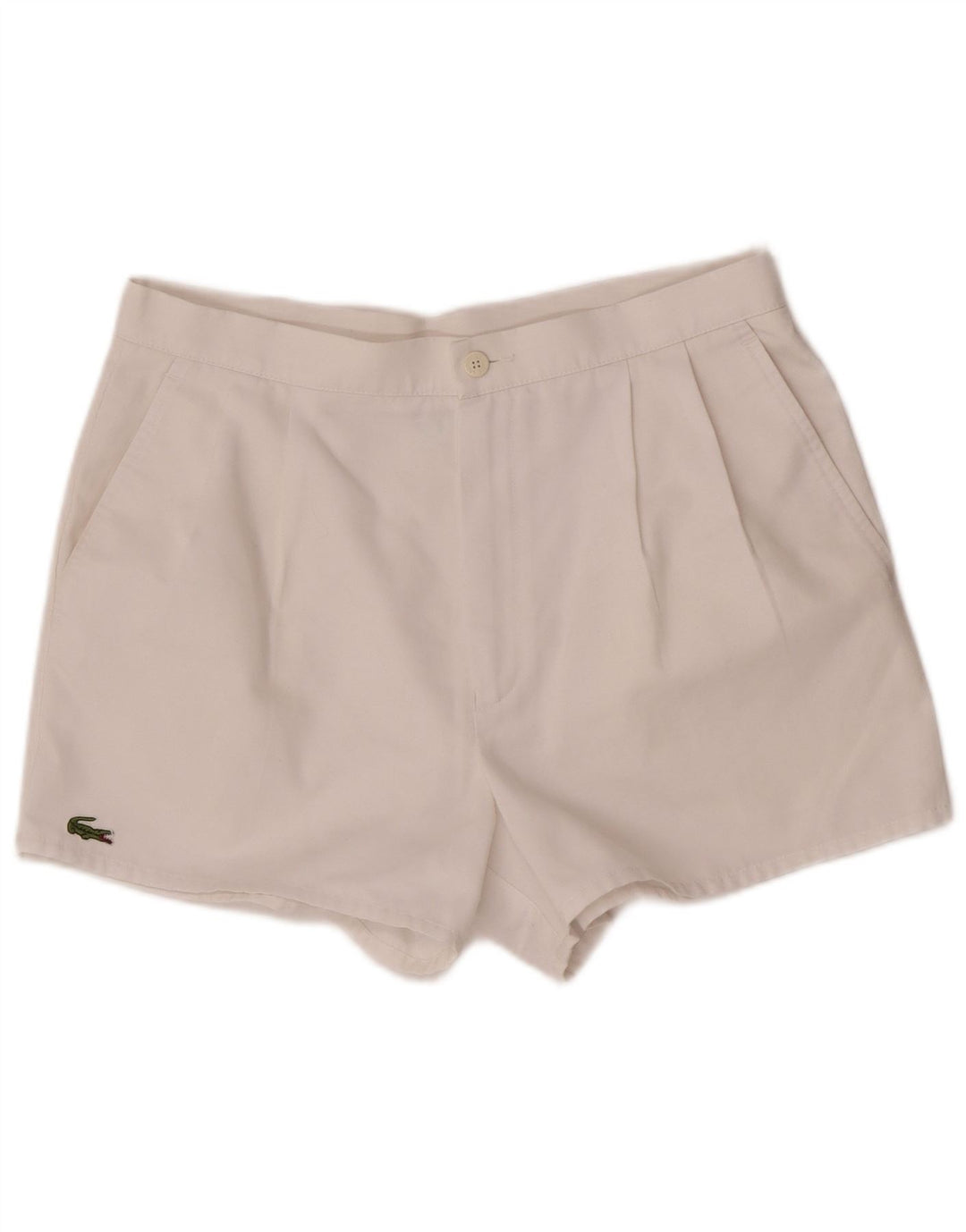 Lacoste Short décontracté pour homme W30 petit polyester blanc