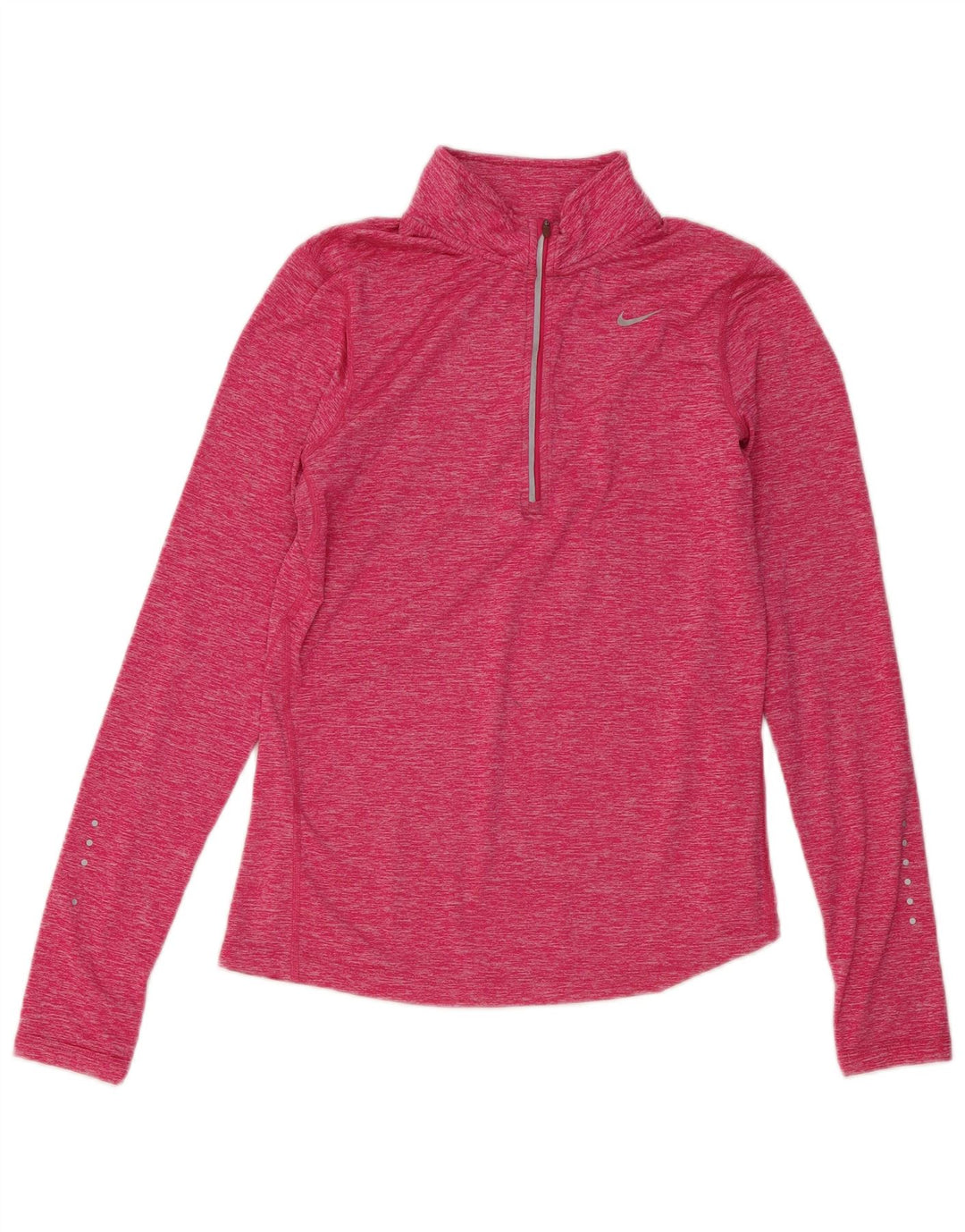Nike Haut de survêtement à col zippé pour femme UK 10 Petit Rose Polyester