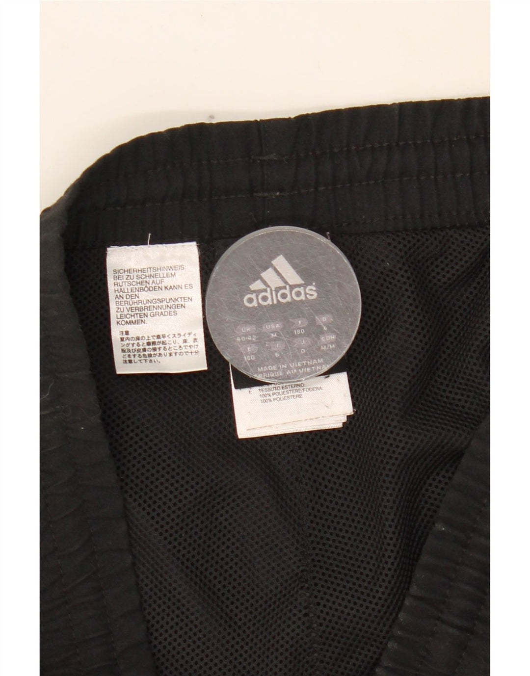 ADIDAS Pantalon de survêtement pour homme UK 40/42 Medium Noir Polyester